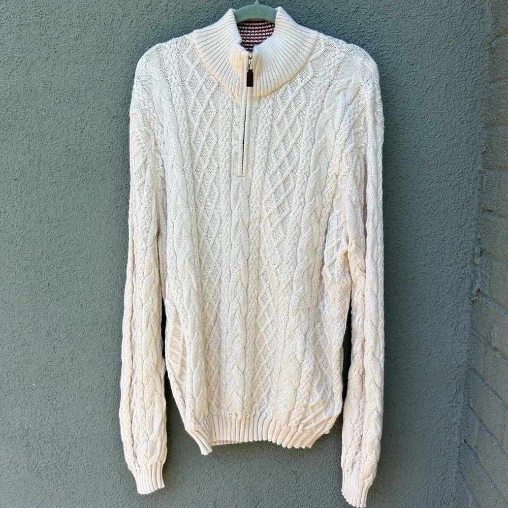 True Measure by J.L. Powell 100% Alpaca Fisherman Knit Pullover Sweater Size XXL - Picture 2 of 12